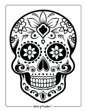 Skull Coloring Pages - World of Printables