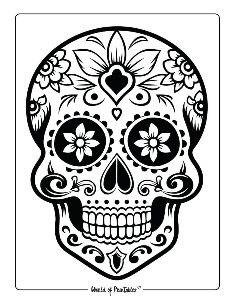 Skull Coloring Pages - World of Printables