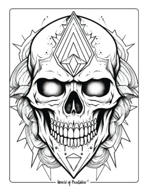 Skull Coloring Pages - World of Printables