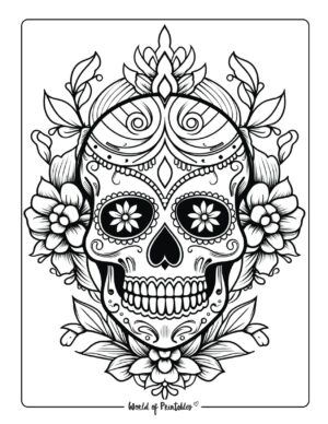Skull Coloring Pages - World of Printables