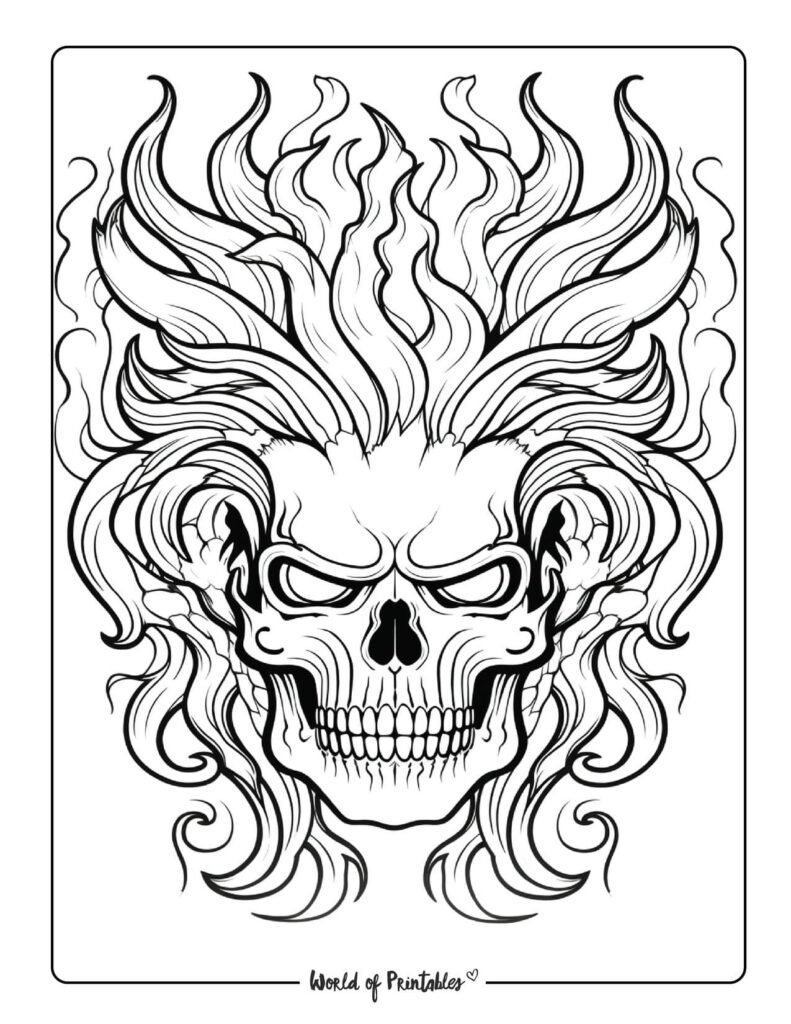 Skull Coloring Pages - World of Printables