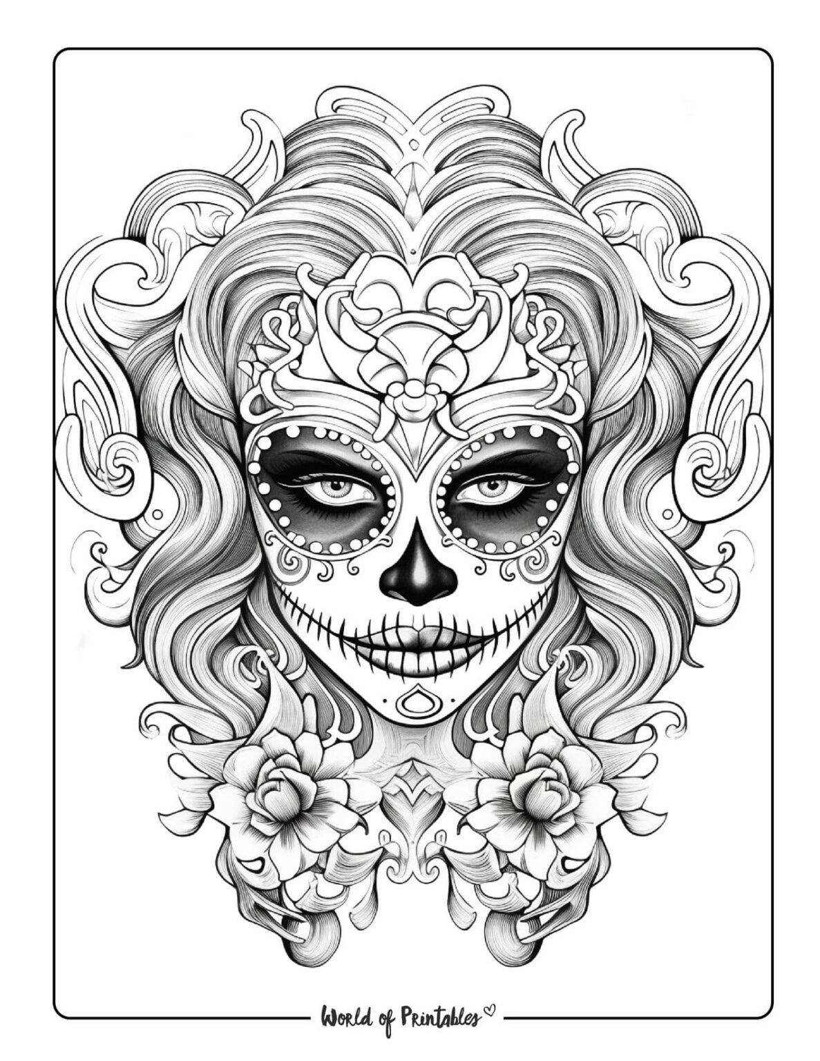 Skull Coloring Pages - World of Printables