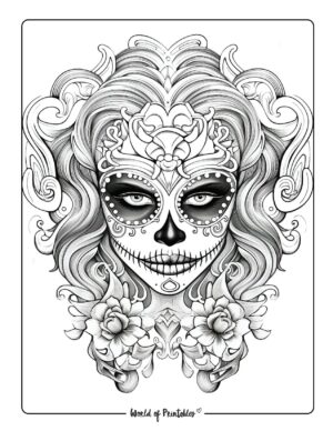 Skull Coloring Pages - World of Printables
