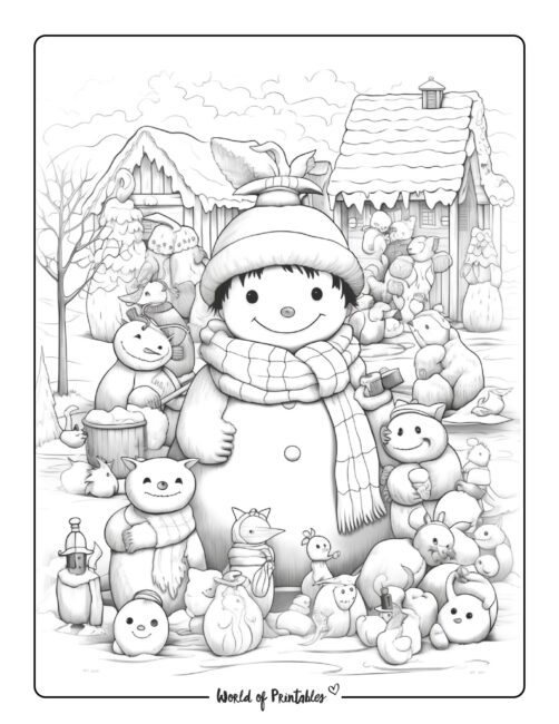Snowman Coloring Page 24