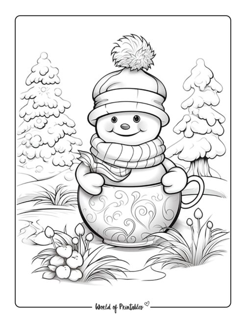 Snowman Coloring Page 30