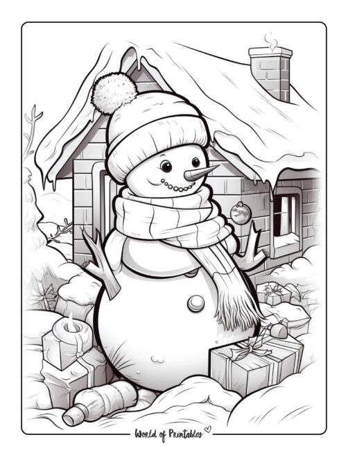 Snowman Coloring Page 33