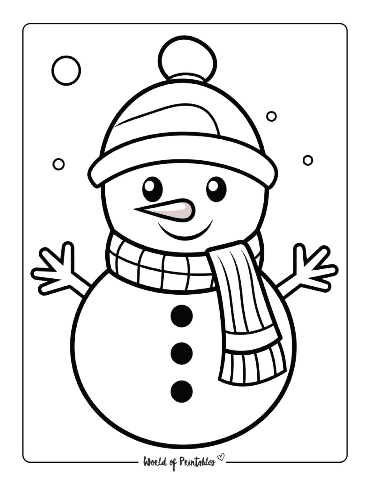 Snowman Coloring Pages World of Printables Snowman Coloring Pages World of Printables