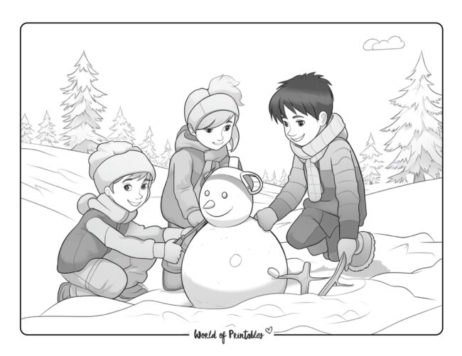 Snowman Coloring Sheet 10
