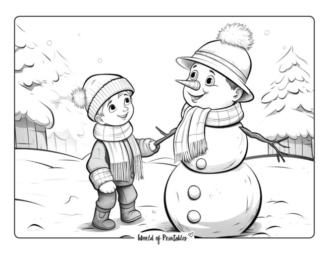 Snowman Coloring Sheet 16