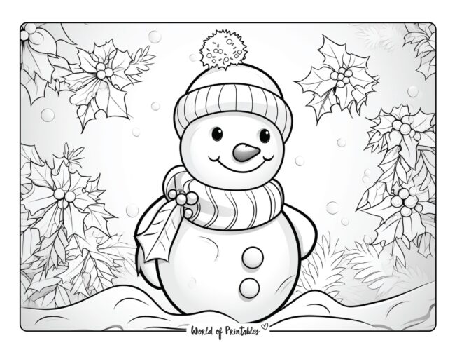 Snowman Coloring Sheet 17