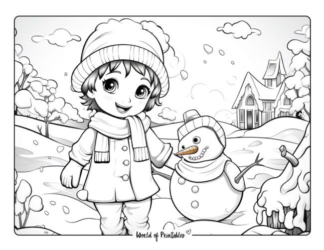 Snowman Coloring Sheet 22