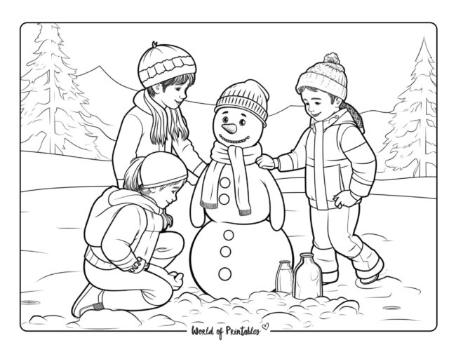 Snowman Coloring Sheet 3
