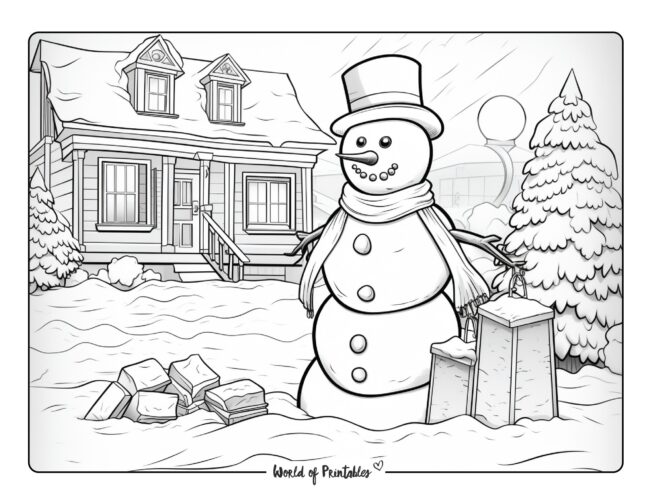 Snowman Coloring Sheet 30