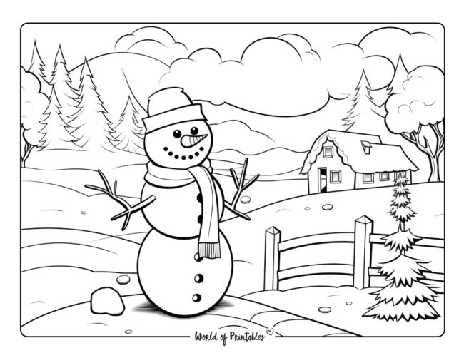 Snowman Coloring Sheet 34