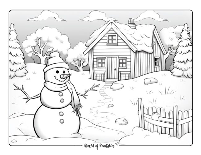 Snowman Coloring Sheet 36
