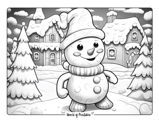 Snowman Coloring Sheet 5
