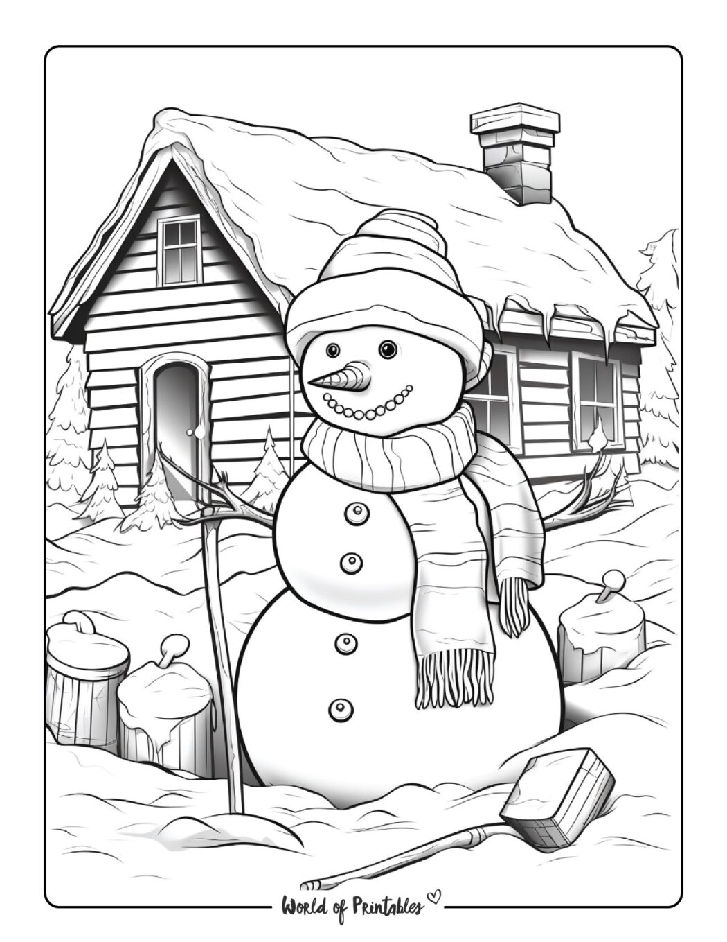 Snowman Coloring Pages World of Printables Snowman Coloring Pages World of Printables