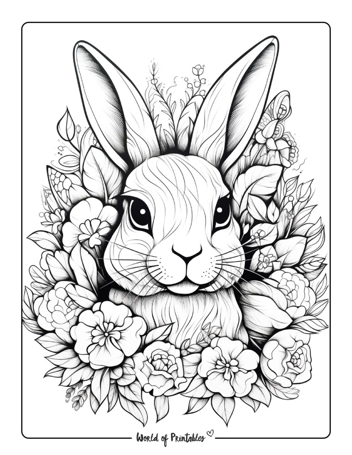 Bunny Coloring Pages World of Printables Bunny Coloring Pages World of Printables