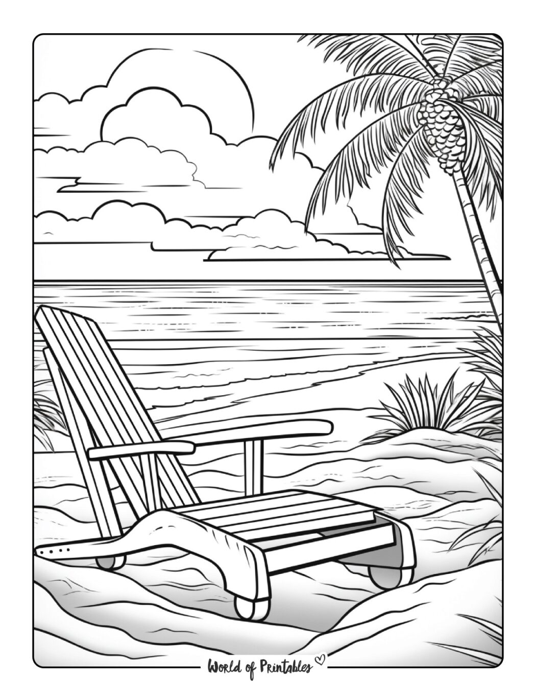 Beach Coloring Pages - World of Printables