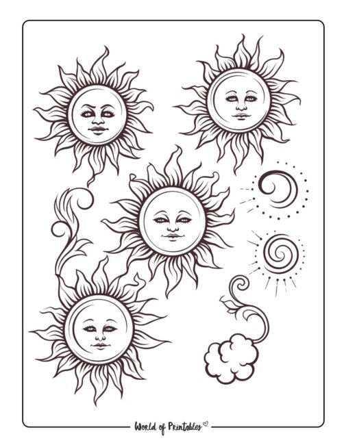 Tattoo Coloring Page 7