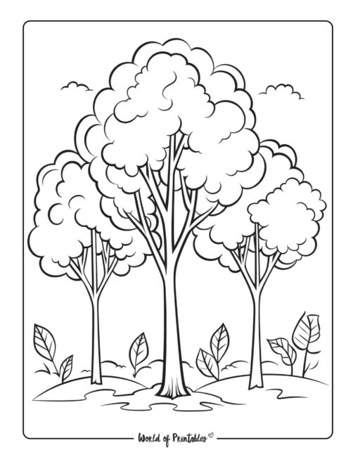 Tree Coloring Page 5