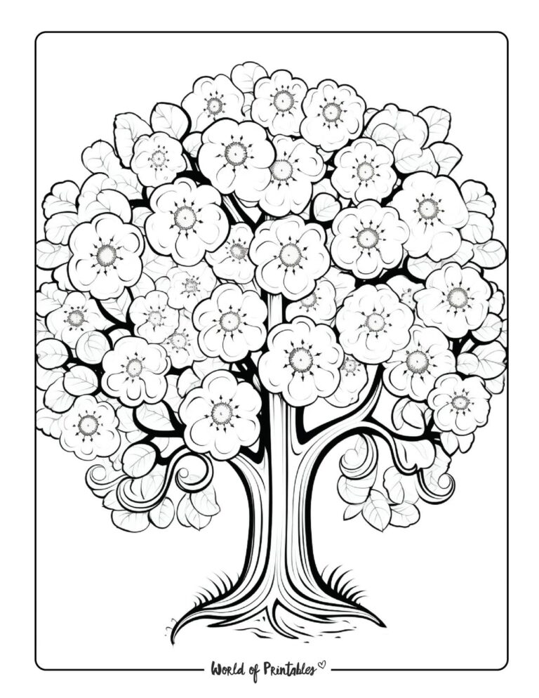 Tree Coloring Pages - World of Printables