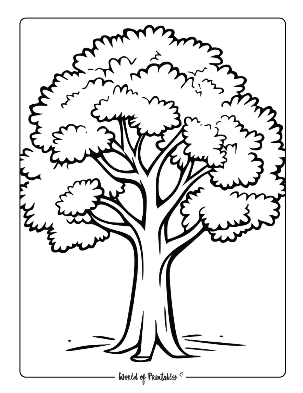 Tree Coloring Pages - World of Printables