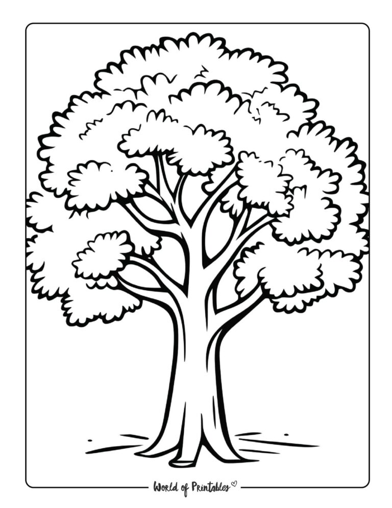 Tree Coloring Pages - World of Printables