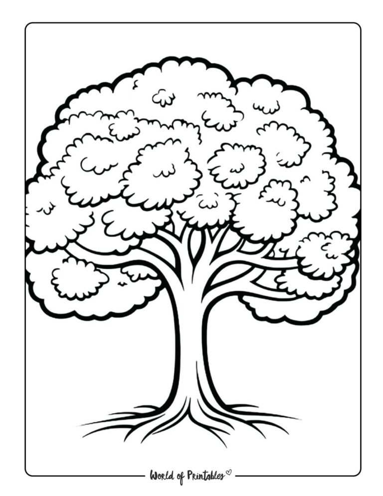 Tree Coloring Pages - World of Printables