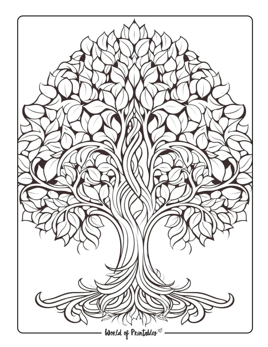 Tree Coloring Pages - World of Printables