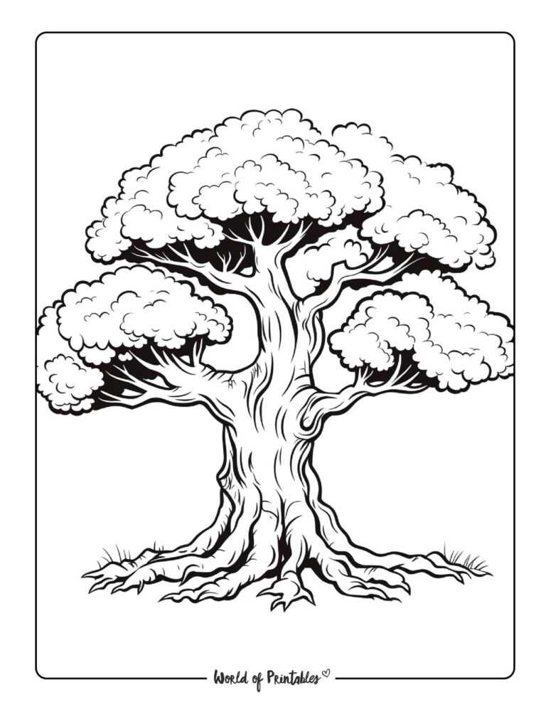 Tree Coloring Pages - World of Printables