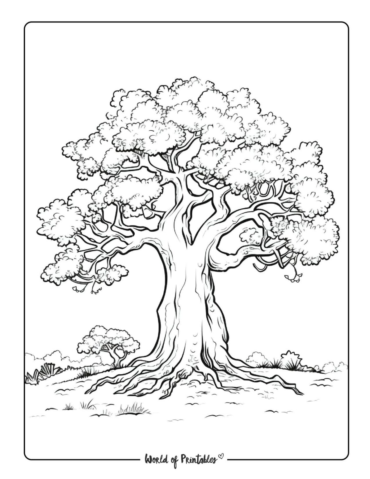 Tree Coloring Pages - World of Printables