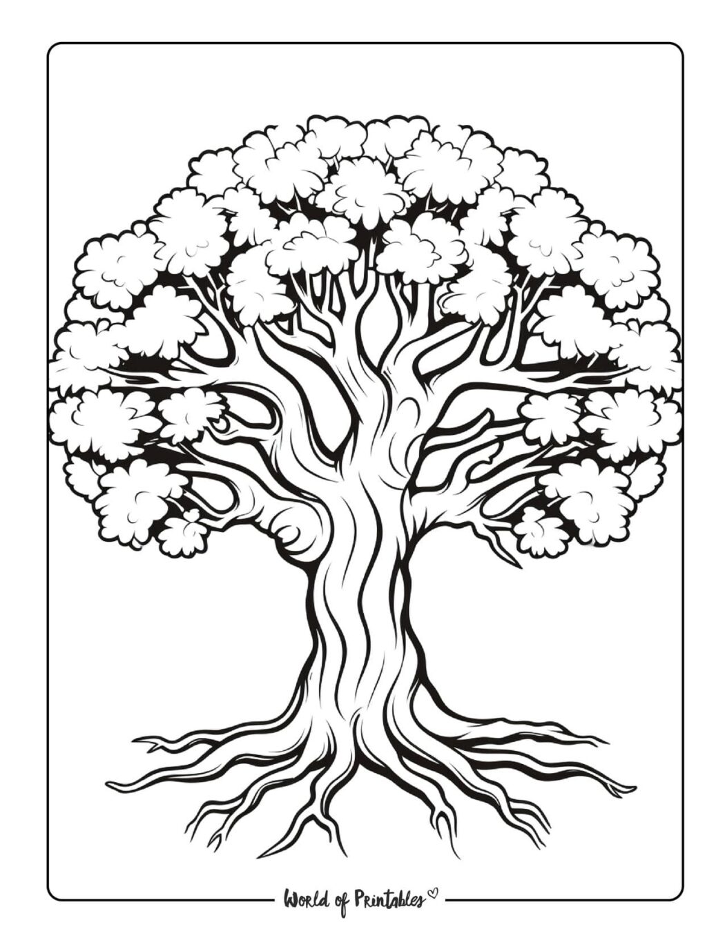 Tree Coloring Pages - World of Printables