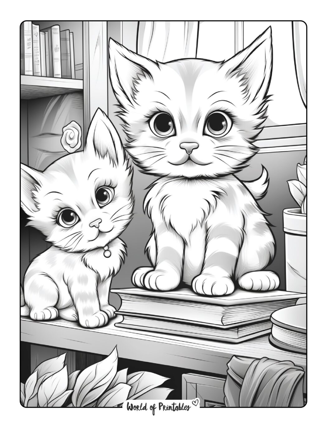 Kitten Coloring Pages - World of Printables