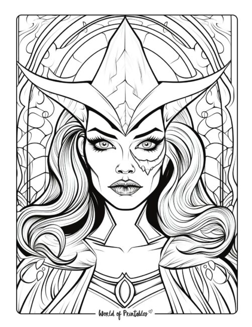 Witch Coloring Page 20