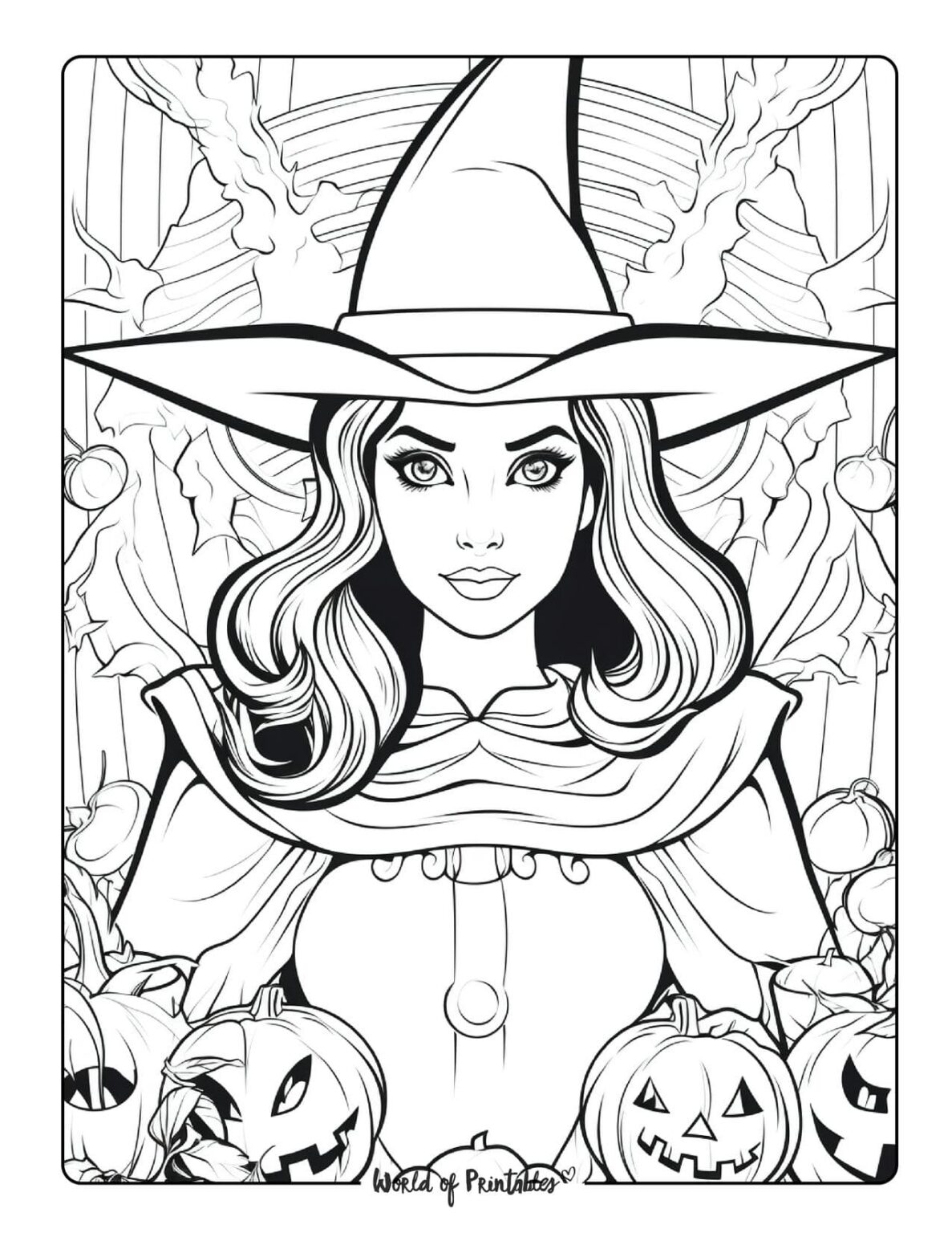 Witch Coloring Pages For Kids & Adults - World of Printables