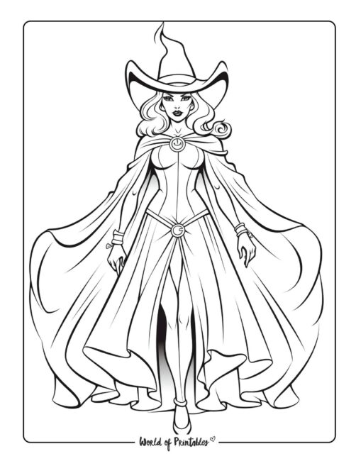 Witch Coloring Page 27
