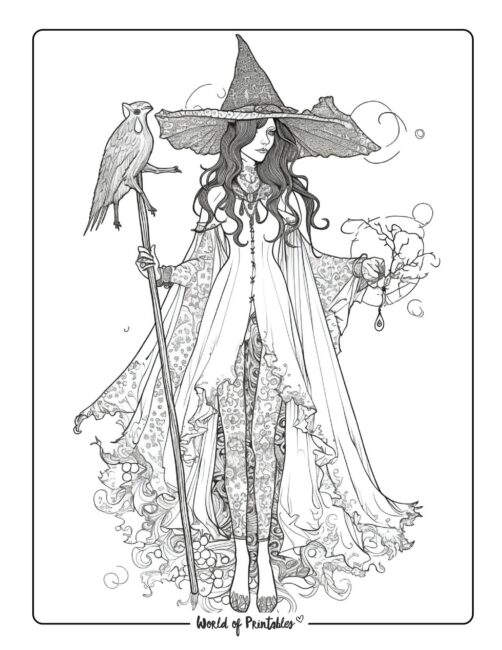 Witch Coloring Page 36