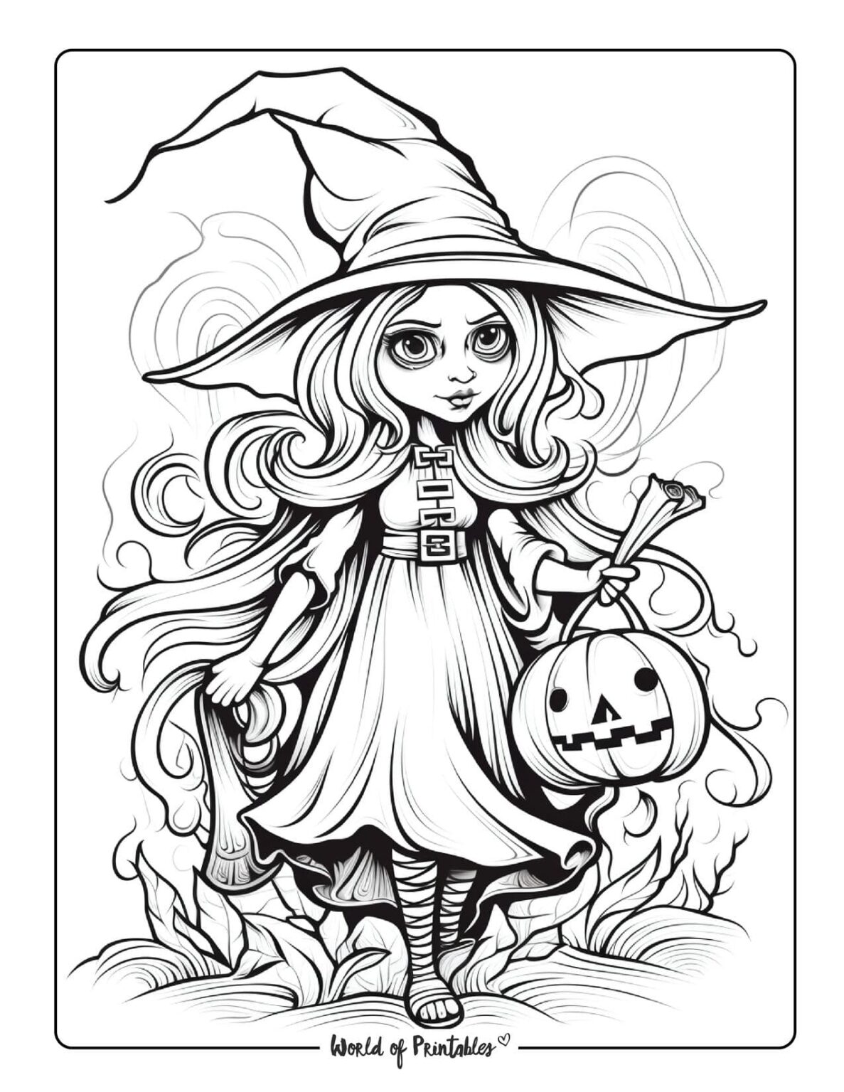 Witch Coloring Pages For Kids & Adults - World Of Printables