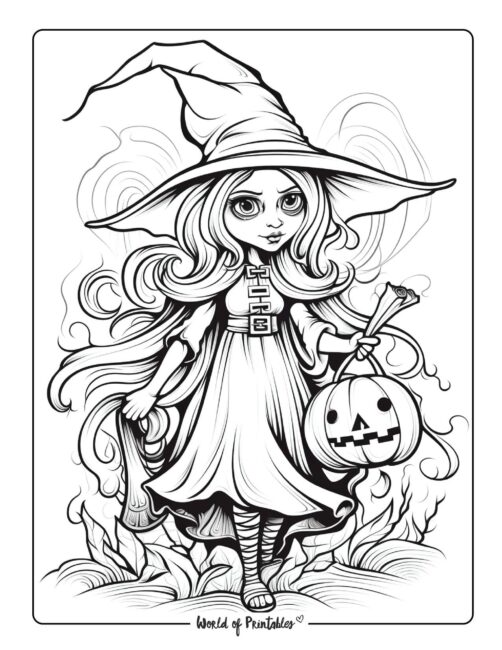 Witch Coloring Page 44