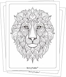 adult animal coloring pages