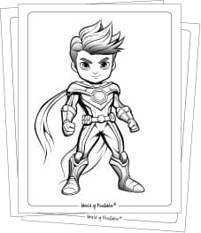 hero coloring pages