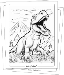 t-rex coloring pages