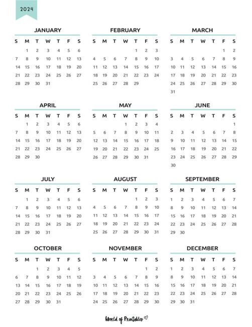 2024 Year Calendar 45