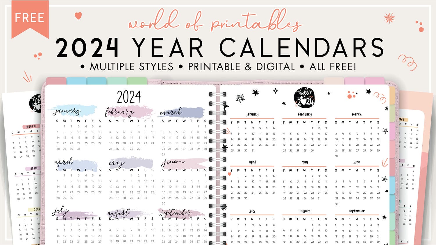 2024 Calendars World of Printables