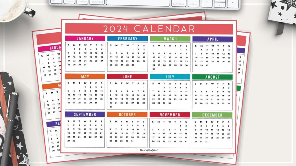 2024 printable calendar