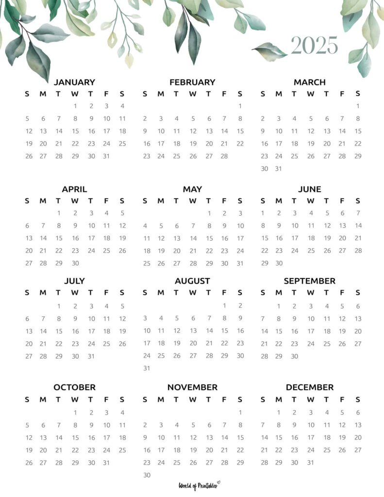 2025 Year Calendar 11