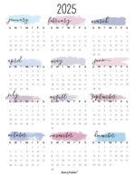 2025 Year Calendars - 70 Best Printables - World of Printables
