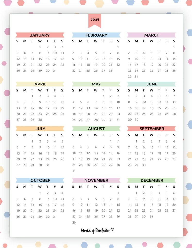 2025 Year Calendar 30