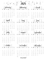 2025 Year Calendars - 70 Best Printables - World of Printables